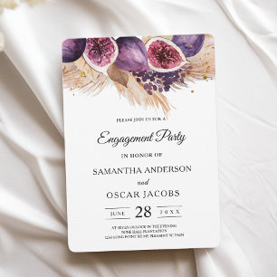 Invitation Trendy Beauty Figs Violets & Pampas