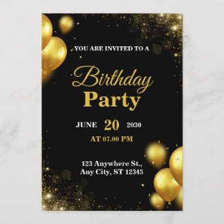 Invitation Trendy CUSTOMIZABLE Birthday CARD