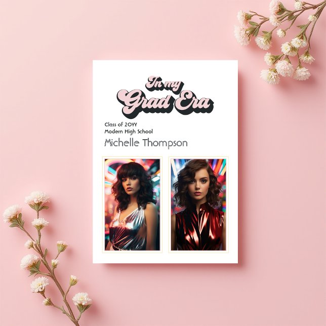 Invitation Trendy Dans Mon Grad Era Graduation Party (Trendy In My Grad Era Graduation Party Invitation)