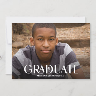 Invitation Trendy Graduate Overlay Moderne Graduate Party