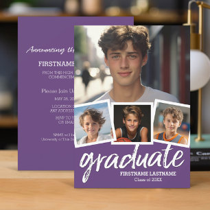 Invitation Trendy Graduation Annonce Parti 4 Photo
