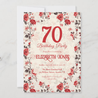 Invitation Trendy Rose Flower Daughter’S Birthday
