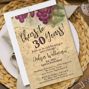 Invitation Trente ans Joyeux Anniversaire 30 Ans Vintage Rust