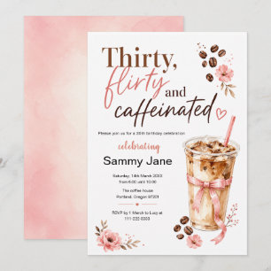 Invitation Trente ans, séduisante et caféinée pour ses 30 ans