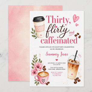 Invitation Trente ans, séduisante et caféinée pour un 30e ann