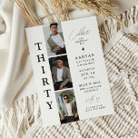 Invitation TRENTE Bande photo élégant 30e anniversaire<br><div class="desc">Élégante 30e anniversaire de fête Invitation. Le design comprend un collage photo et un élégant modèle d'anniversaire. Tout le texte est facilement customisé.</div>