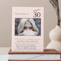 Trente Blush Pink 30e Anniversaire Photo