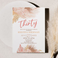 Trente Boho rose floral fleur 30e anniversaire