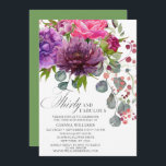 Invitation Trente et fabuleux Elégant Floral 30e anniversaire<br><div class="desc">Trente et fabuleux Elegant Floral 30th Birthday Invitations présente un élégant bouquet de fleurs d'aquarelle en rose, violet et bordeaux avec verdure. Ajoutez simplement votre texte personnalisé pour vos invitations à l'occasion de votre trentième anniversaire. Personnalisé en modifiant le texte dans les zones de texte fournies. Conçu par ©Evco Studio...</div>