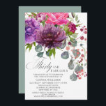 Invitation Trente et fabuleux Elégant Floral 30e anniversaire<br><div class="desc">Trente et fabuleux Elegant Floral 30th Birthday Invitations présente un élégant bouquet de fleurs d'aquarelle en rose, violet et bordeaux avec verdure. Ajoutez simplement votre texte personnalisé pour vos invitations à l'occasion de votre trentième anniversaire. Personnalisé en modifiant le texte dans les zones de texte fournies. Conçu par ©Evco Studio...</div>