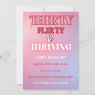 Invitation Trente Flirty Et Trente Anniversaire