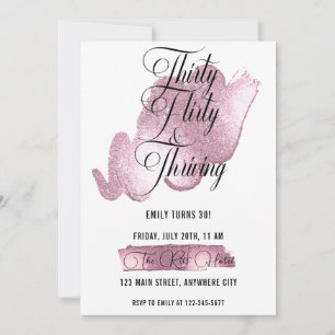 Invitation Trente Flirty Et Trente Anniversaire