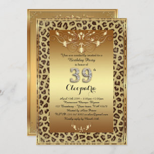 Invitation trente-neuvième, fête d'anniversaire