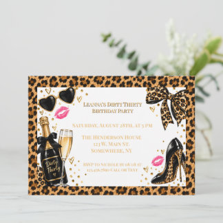 Invitation Trente sales fête d'anniversaire Black Gold