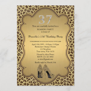 Invitation trente-septième, fête d'anniversaire