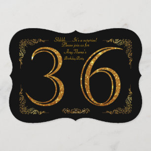 Invitation trente-sixième, Gatsby de fête d'anniversaire