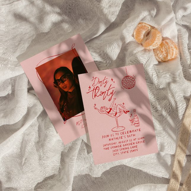 Invitation Trente-troisième photo de la fête d'anniversaire (Créateur téléchargé)