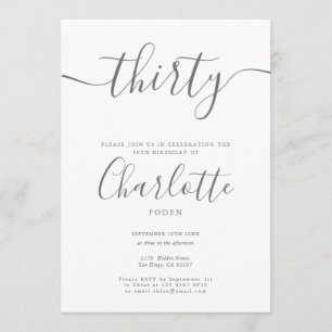 Invitation Trentième anniversaire Signature