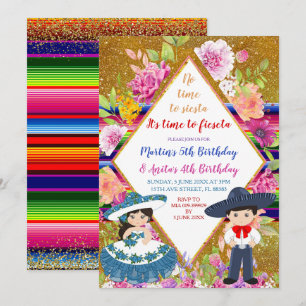 Invitation Tres Anos Marine Mexicaine Fiesta Anniversaire de 