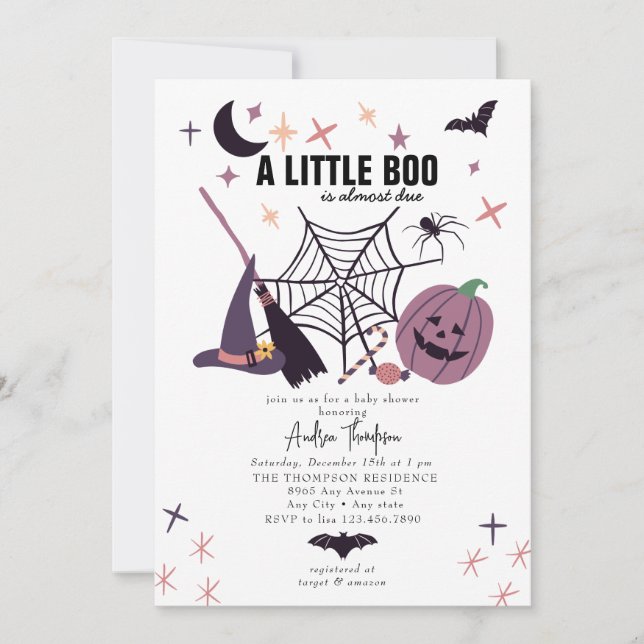 Invitation Très Éffrayant | Baby shower d'Halloween (Devant)