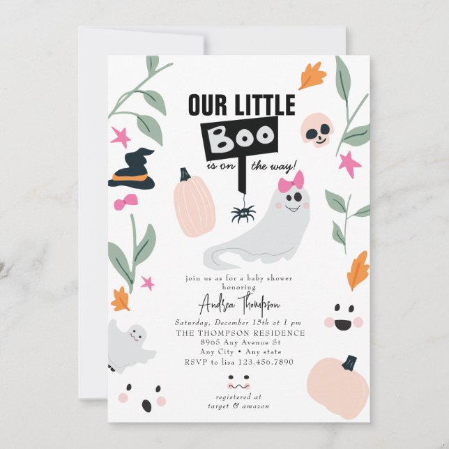 Invitation Très Éffrayant | Baby shower d'Halloween (Devant)