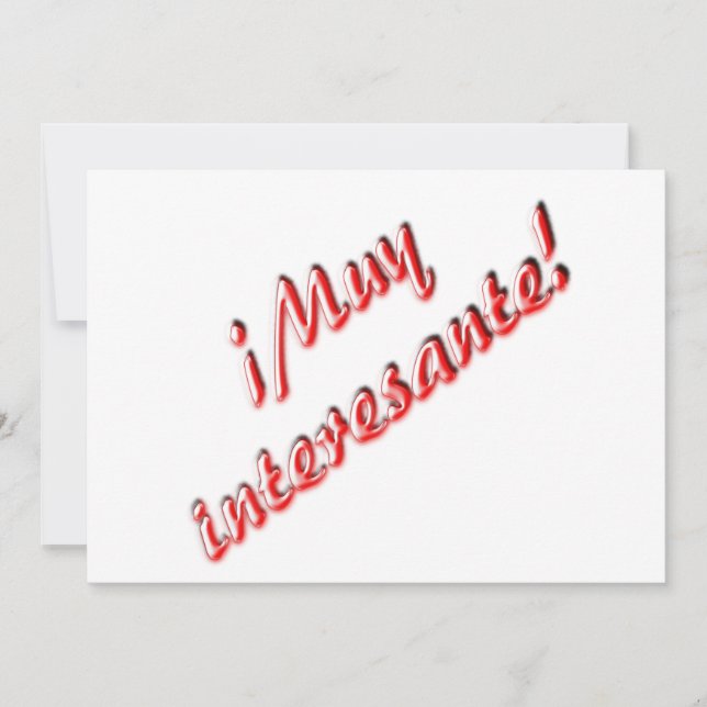 Invitation très intéressante (Devant)