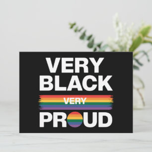 Invitation Très Noir Très Fier Black Gay Pride LGBT Pride
