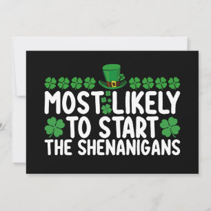 Invitation Très Probable De Commencer Les Shenanigans St Patr