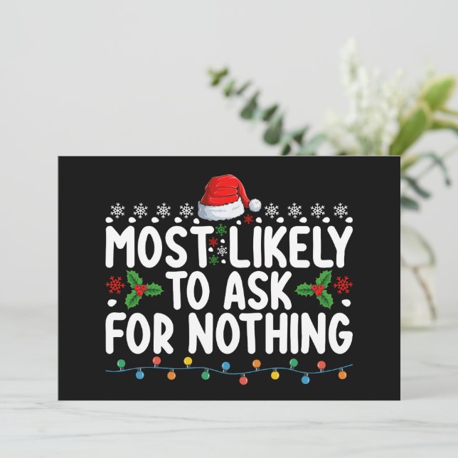 Invitation Très Probable De Demander Rien Père Noël Christmas (Debout devant)