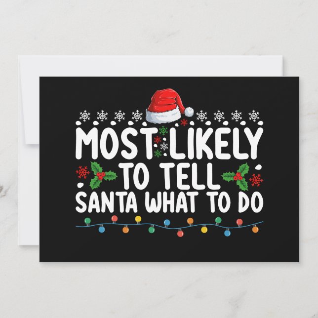 Invitation Très Probable De Dire À Père Noël Que Faire Noël (Devant)