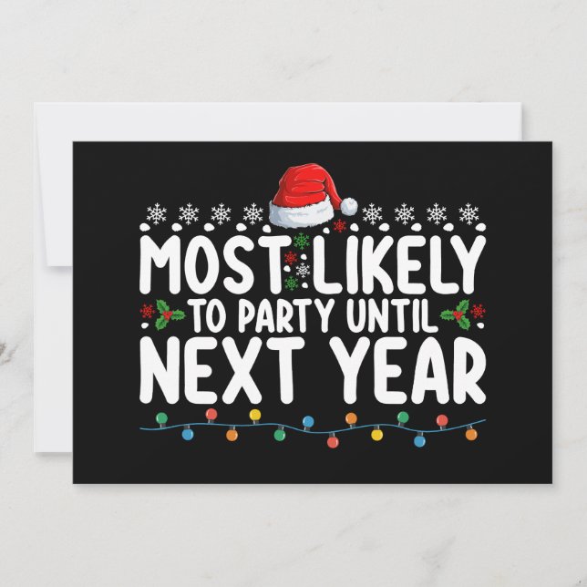 Invitation Très Probable De Fêter Jusqu'À Noël De L'Année Pro (Devant)