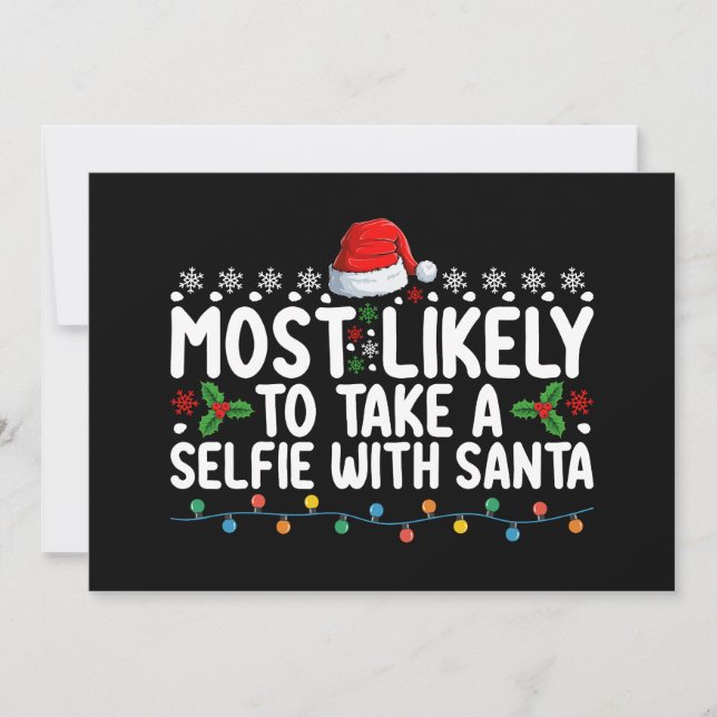 Invitation Très Probable De Prendre Un Selfie Avec Père Noël  (Devant)