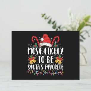 Invitation Très susceptible d'être le favori du Père Noël Fun