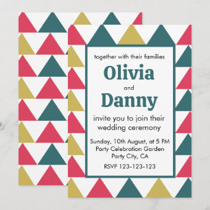 Invitation Triangle coloré géométrique Mariage triangle