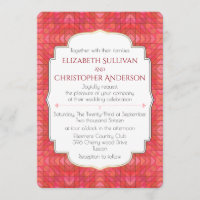 Triangles Géométriques En Mariage Rouge Et Rose