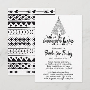 Invitation Tribal Adventure commence le livre de Baby shower 