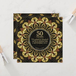 Invitation Tribal Batik Tournesol Terre Fusion Anniversaire