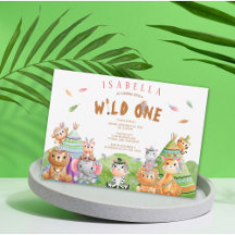 Tribal Wild One Safari Woodland Anniversaire