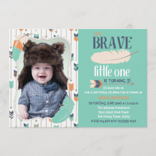 Invitation tribale courageuse de photo