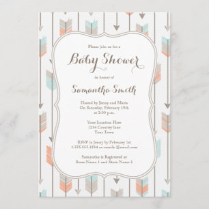Invitation tribale de baby shower de garçon de