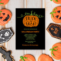 Trick or Treat Citrouille Halloween Orange Noir