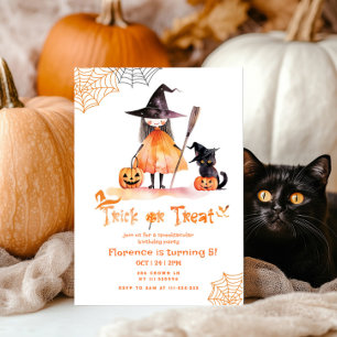 Invitation Trick or Treat cute Spooktacular anniversaire fête