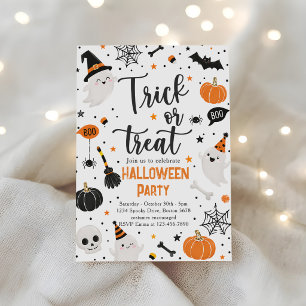 Invitation Trick Or Treat Fantôme d'Halloween