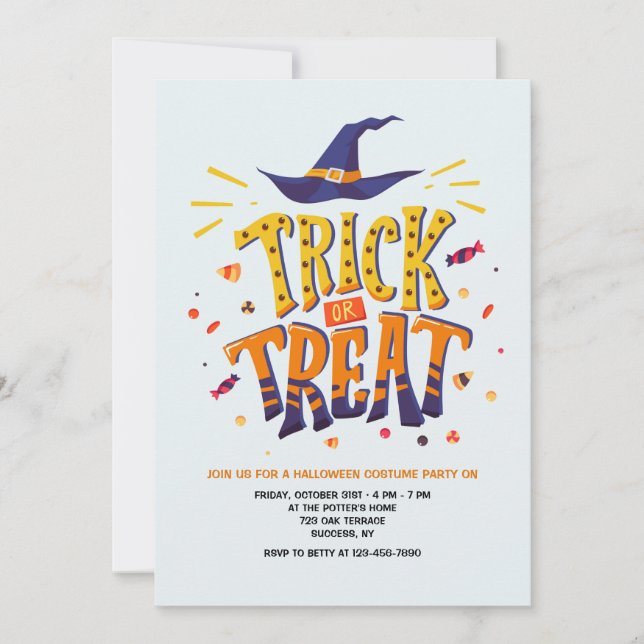Invitation Trick or Treat Halloween (Devant)