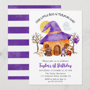 Invitation Trick or Treat Halloween 1er anniversaire à l'aqua