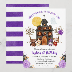 Invitation Trick or Treat Halloween 1er anniversaire à l'aqua