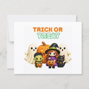 Invitation Trick or Treat – Jolis amis d'Halloween