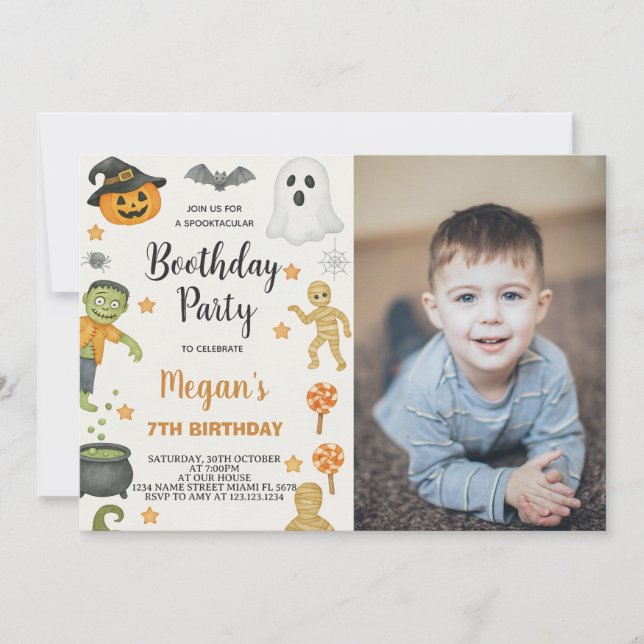 Invitation Trick or Treat Kids Halloween Anniversaire Invitat (Devant)