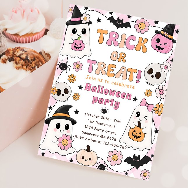 INVITATION TRICK OR TREAT MIGNON HALLOWEEN (Créateur téléchargé)