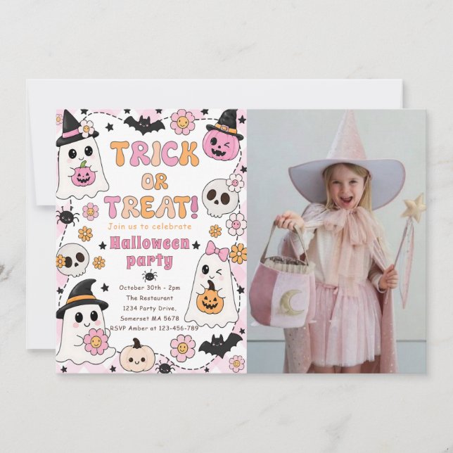 INVITATION TRICK OR TREAT MIGNON HALLOWEEN (Devant)